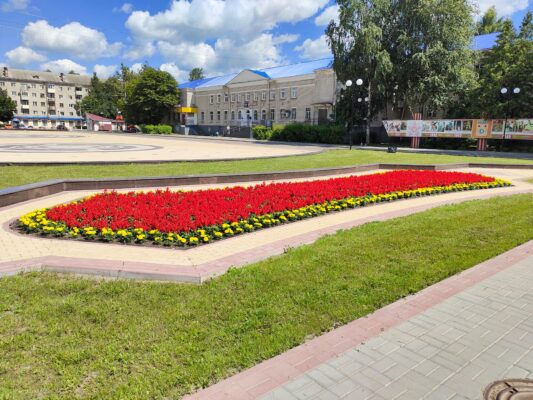 Брянский город Унеча украсило более 80 тысяч цветов