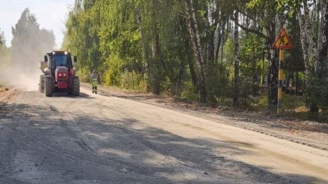 Под Выгоничами на Брянщине ремонтируют дорогу