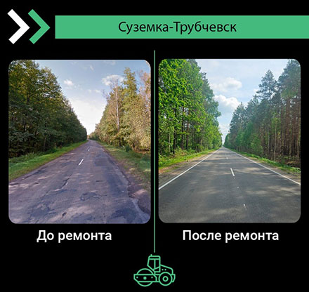 На Брянщине  в Суземском районе отремонтирован участок автодороги Суземка-Трубчевск