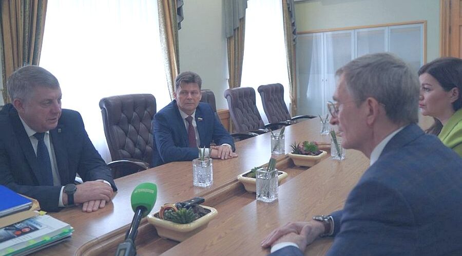 Рабочую встречу с членом Центрального избиркома РФ Николаем Левичевым провел Глава Брянской области