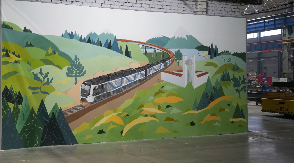 В цехе Брянского машиностроительного завода появилось панно