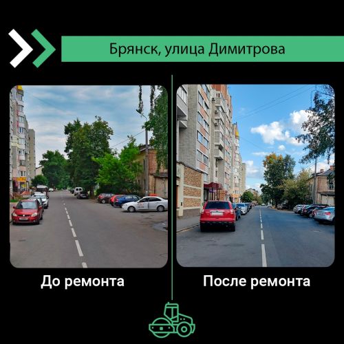 В Володарском районе Брянска отремонтировали участок улицы Димитрова